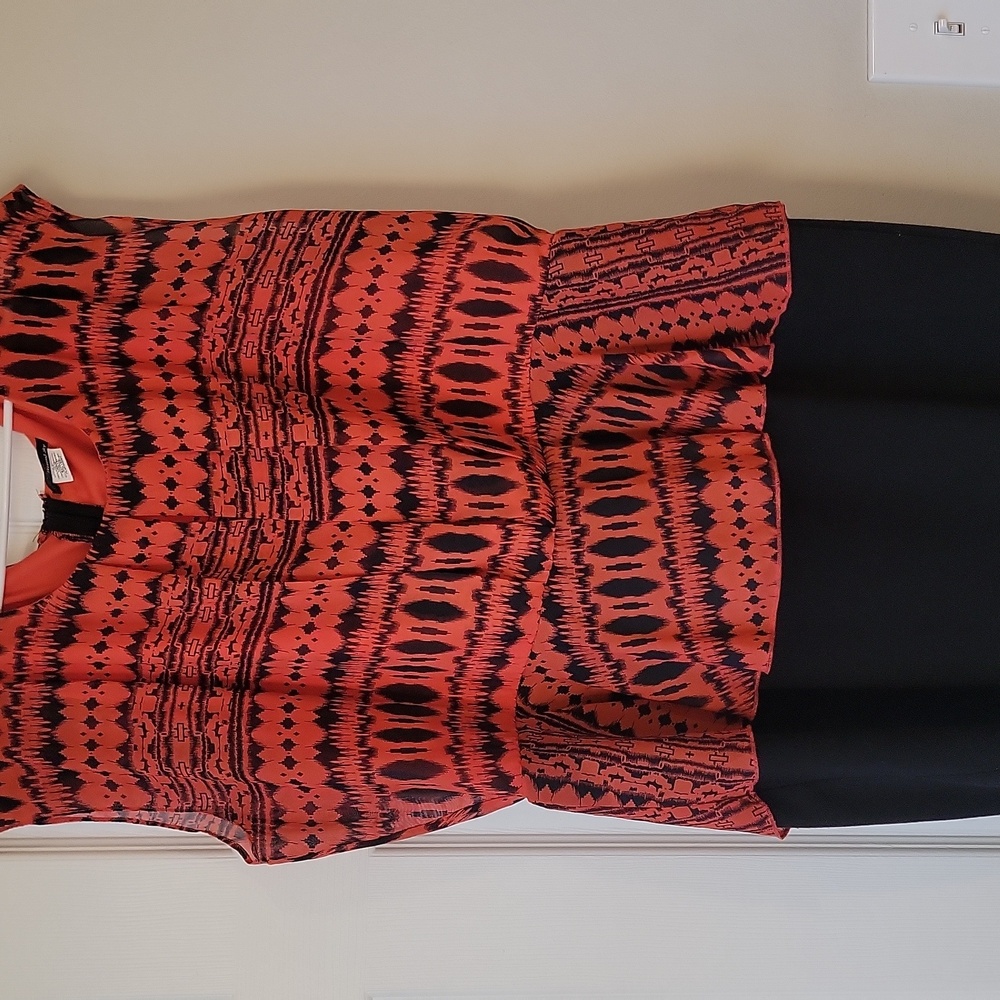 Orange and Black Dress